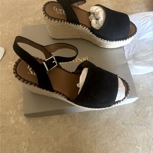 Franco Sarto Espadrille Wedges Adjustable Strap size 8m
